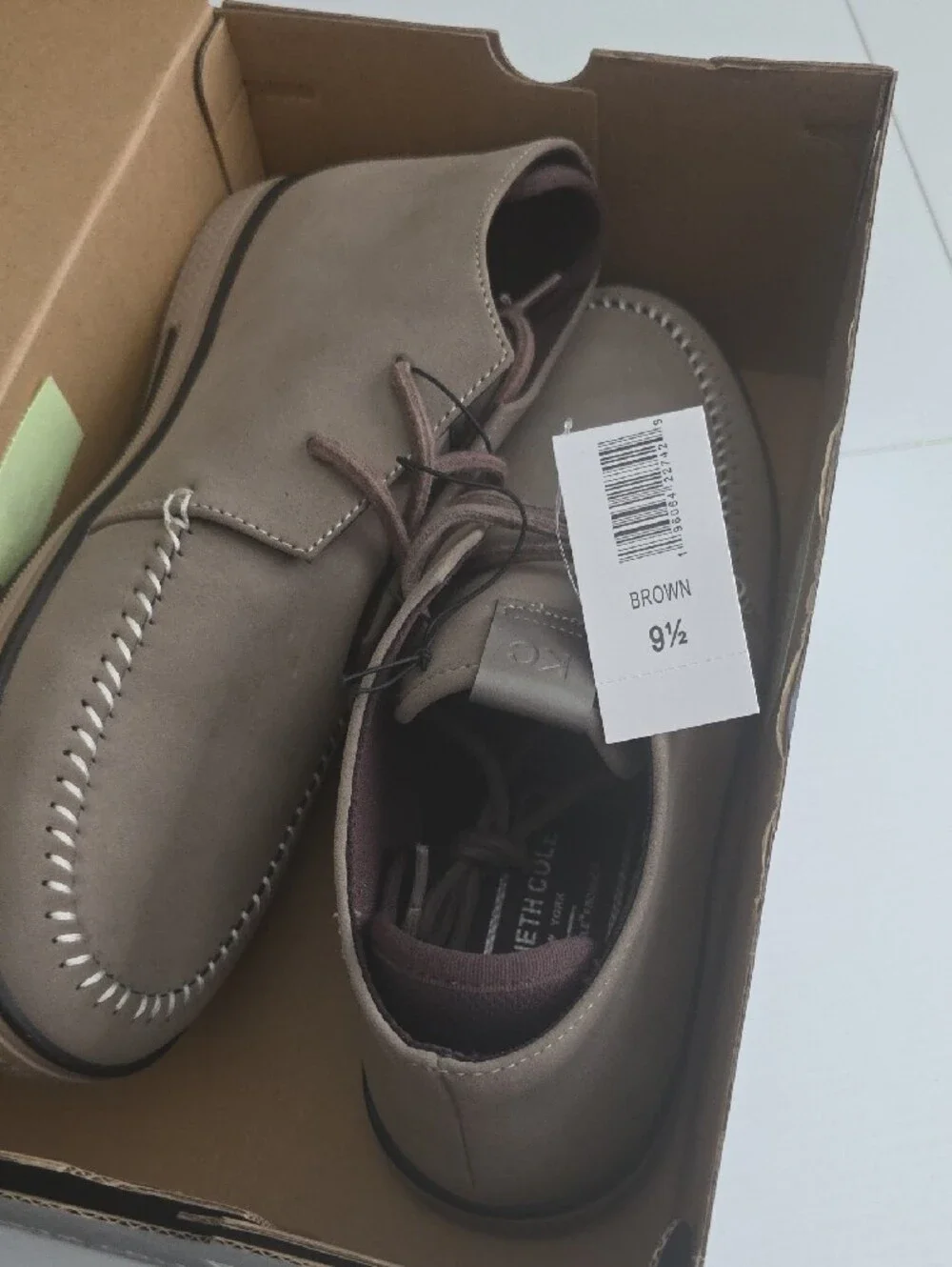Kenneth Cole Men's Taupe Suede Chukka Moc Toe Boots